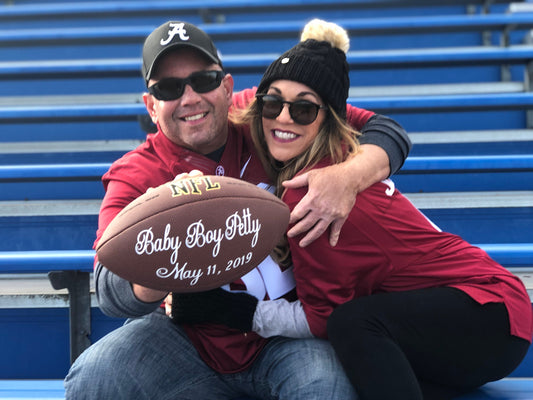 Pregnancy Reveal | Pregnancy Announcement | Baby Football | Gender Reveal | Birth Announcement | Baby Photo Prop | Baby Announcement Husband