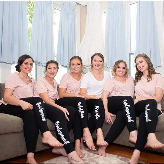 Wedding Day Leggings, Bridal Party Gift Ideas, Bridal Party Ideas, Bridesmaid Gift Ideas, Bridal Party Leggings, Bridal Party Gift,Wedding