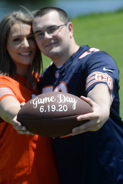 Engagement Gift, Engagement Gift for Couple,  Engagement Announcement, Save the Date Football, Wedding Football, Sports Wedding, Sports Gift