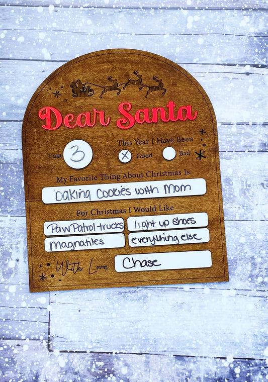 Reusable Letter to Santa Photo Prop