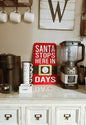 Christmas Countdown Sign, Christmas Advent Calendar Sign