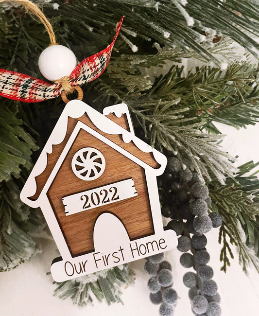 Our First Home Ornament, Our First Home Christmas Gift, First Home Gift, Homeowner Gift Ideas, Couple Gift Idea, Couple Ornament